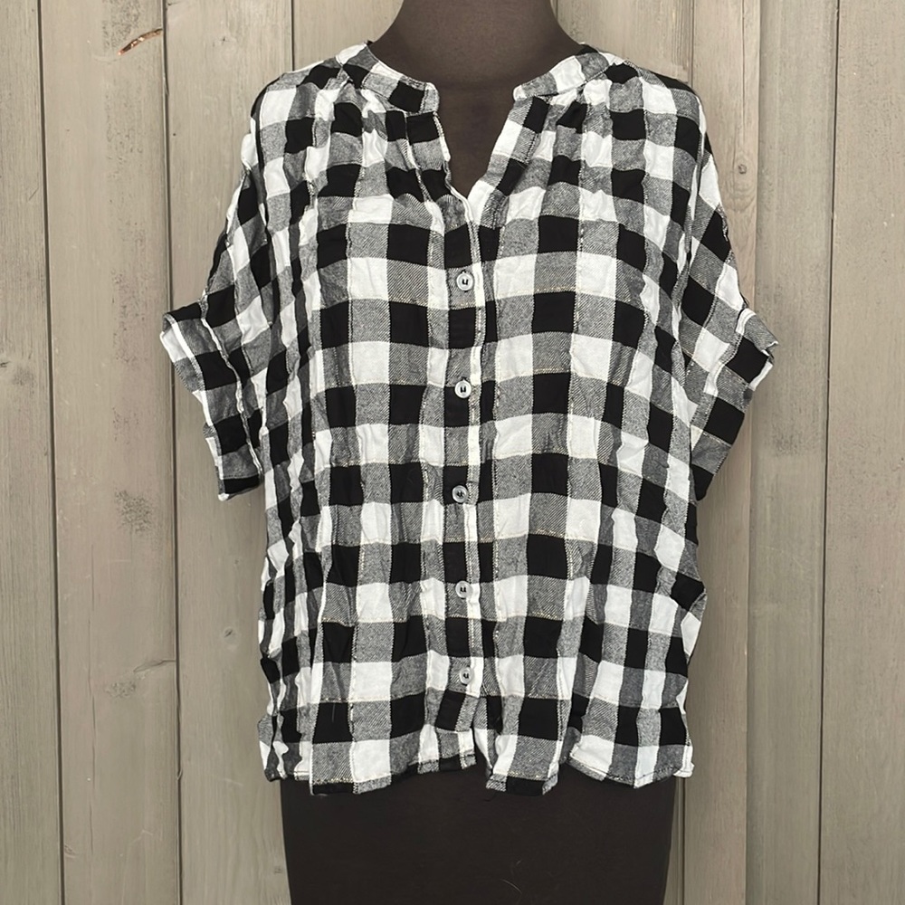 Buffalo Plaid Flannel Blouse